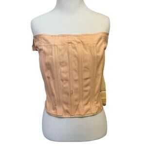 Spencer Vintage Pink Corset 1940s Medical Binding Steel Boning Waist Training
